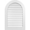 Ekena Millwork Round Top Surface Mount PVC Gable Vent: Functional, w/ 3-1/2"W x 1"P Standard Frame, 26"W x 38"H GVPRT26X3801SF - alternate 1